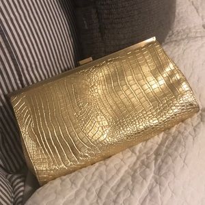 Jessica McClintock Metallic Gold Clutch